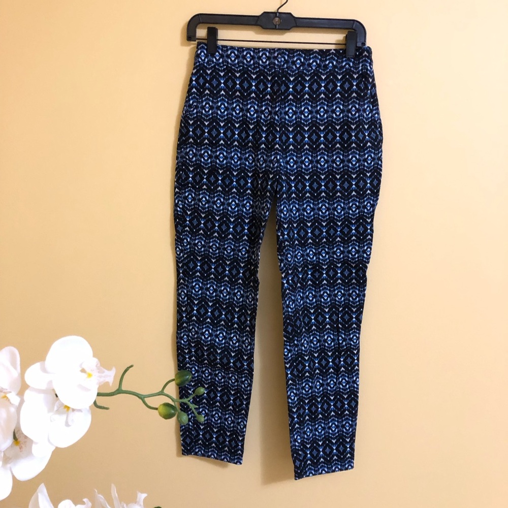 New Hollister blue black crop ankle pants size 3